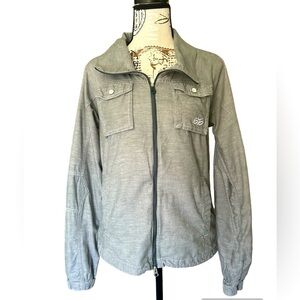 Nike 6.0 women’s 100% cotton gray lightweight zip up jacket size small